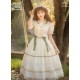 Mademoiselle Pearl Four Leaf Clover and Lime Blouse Apron Overdress JSK and Ops(Reservation/2 Colours/Full Payment Without Shipping)